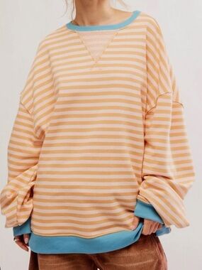 We the Free Striped Crewneck
